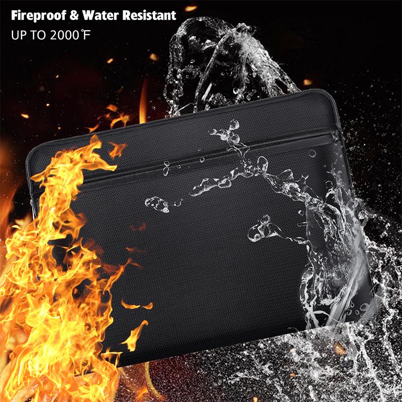 Factory Available Fire Retardant Passport Money & Credit Valuables Safe Bags Fireproof Document Bag for Filing Products