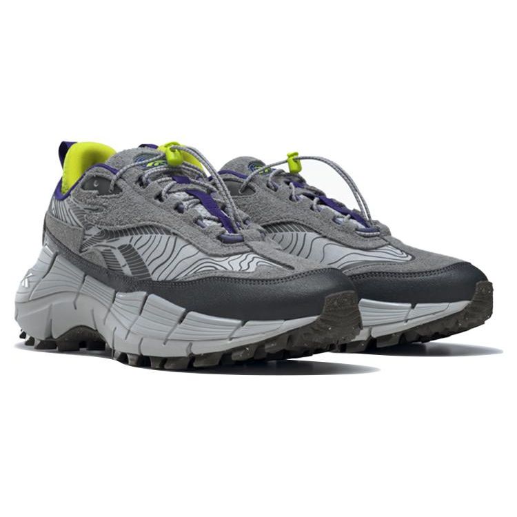 Reebok Кроссовки Zig Kinetica 2.5 Edge Comfort на каждый день, из ткани, низкие, повседневные, для бега, мужские, темно-серые, GX6832
