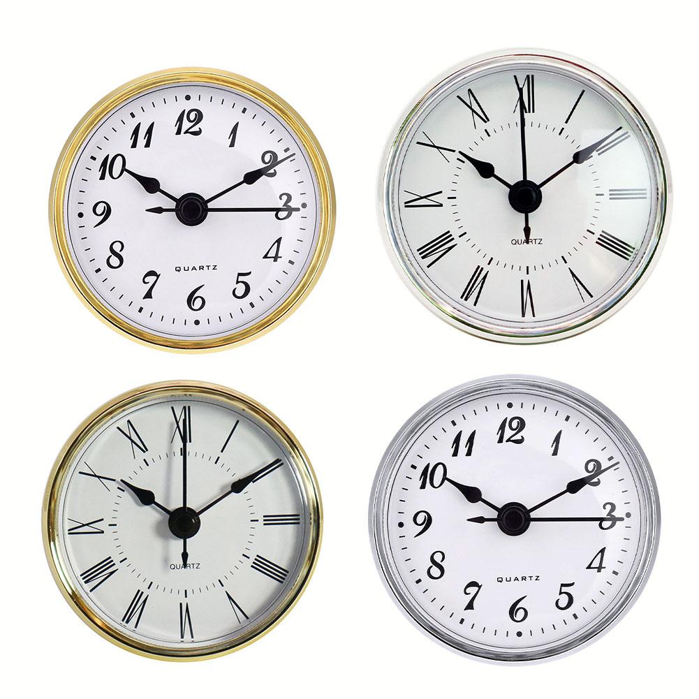 70MM Quartz Clock Inserts Movement Mechanism Replacement With A Back Cover Roman Arabic Numerals Home Decoration