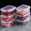 Sealed Rectangular Refrigerator Storage Box With Lid Plastic Crisper Microwave-Heated Lunch Box With Lid