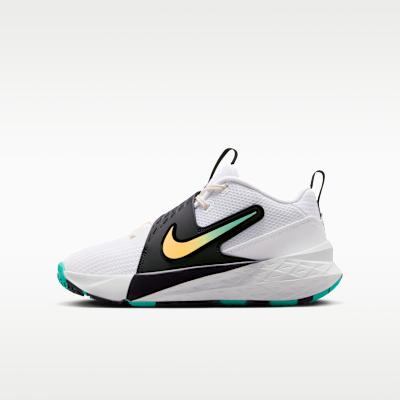 Nike Team Hustle D 12 White Black Emerald Topaz Gold (GS)