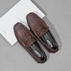 Genuine Leather Mens Casual Shoes Simple Business Mens Loafers Moccasins Breathable Slip On Italian Driving Shoes Driving Flats