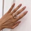 Style Solid Color Chunky Geometric Candy Color Fashion Jewelry Thumb Rings Resin Rings Finger Rings