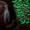 16pcs Glowing Bat Wall Sticker Reusable PVC 3D Bats Window Stickers Halloween Party Favors Home Self-Adhesive Party Supply
