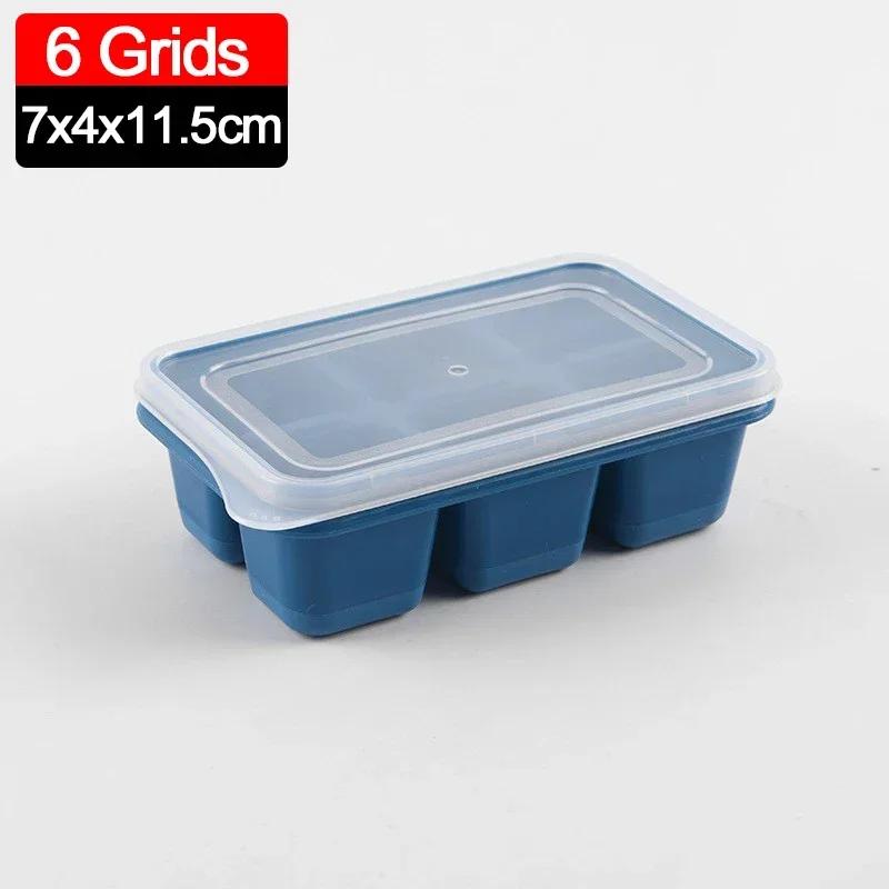 4/6/8 решеток большой лоток для льда форма мягкая силиконовая форма для льда многоразовая квадратная форма DIY формы для кубиков льда кухонные принадлежности