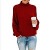 Turtleneck Sweater Women's Autumn and Winter Knitwear Loose Solid Color Large Size Commuter Top Women 817
