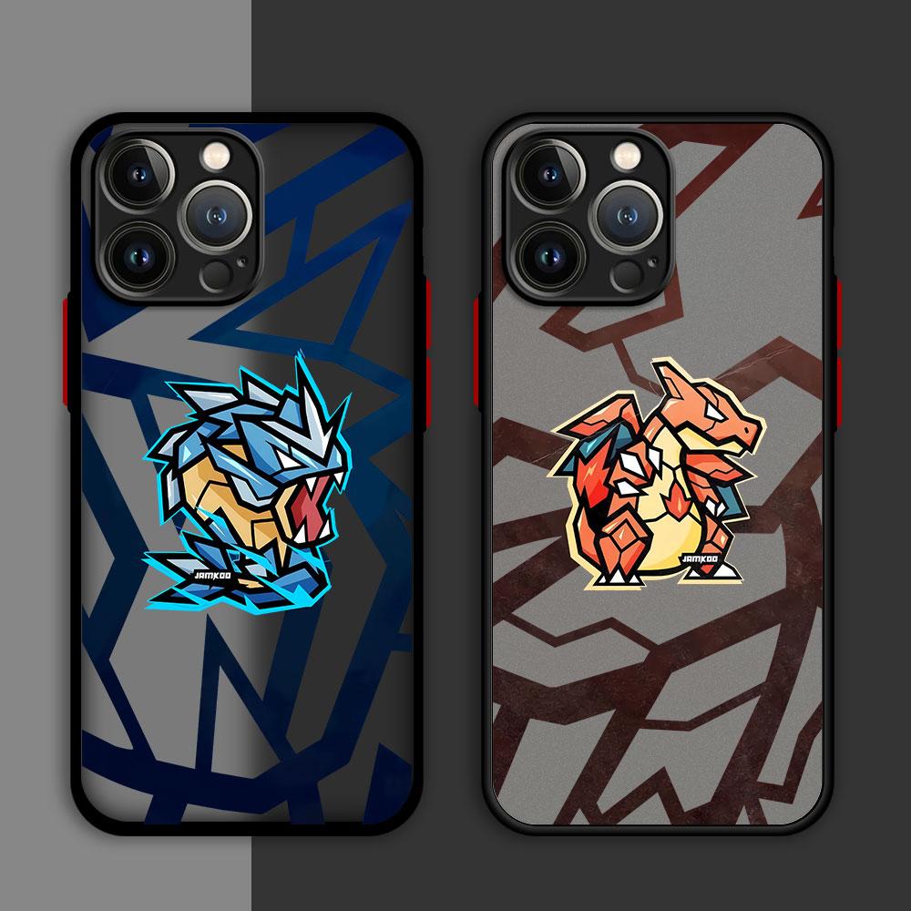 Retro Anime Pokemon Case For Apple iPhone 11 13 15 Pro Max 14 Plus 12 Mini 7 8 SE X XS XR 6 6S Back Phone Cover PC Hard Funda