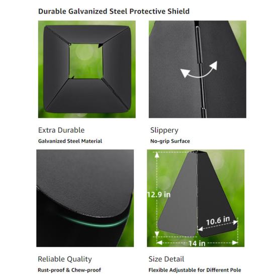 Перегородка для белки Прочная Удобная Гладкая поверхность Регулируемая Прочная защитная Простая установка Наружная подвесная кормушка для птиц Защита Садовые принадлежности