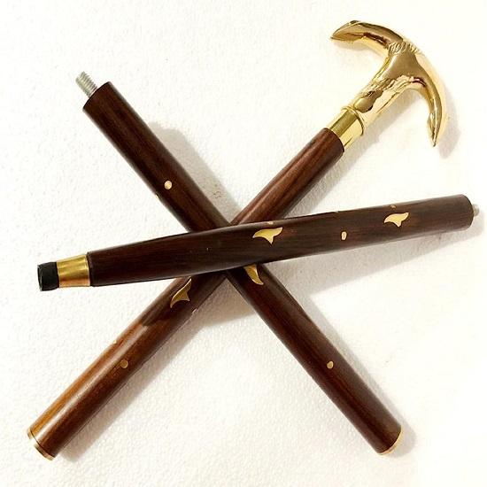 Деревянная трость Викторианская латунная ручка с анкерной головкой Морская