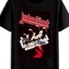 Judas Priest Унисекс Футболка Смелый Красный Белый Логотип Группы Принт Черный Шо Винтажный Мягкий Топ Для Повседневной Носки Повседневный Универсальный
