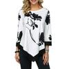 2021 Новая женская мода 3D-печать Футболка с длинным рукавом и круглым вырезом Свободная повседневная рубашка Женская одежда для выхода в свет