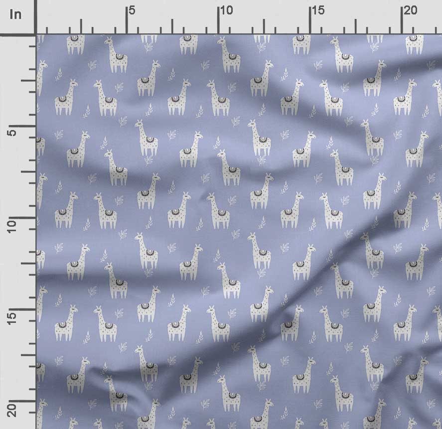 Soimoi Llama Alpaca Print,  Cotton Cambric, Quilting Fabric Sold by The Yard 42 Inch Wide, Medium Weight Cotton Fabric,