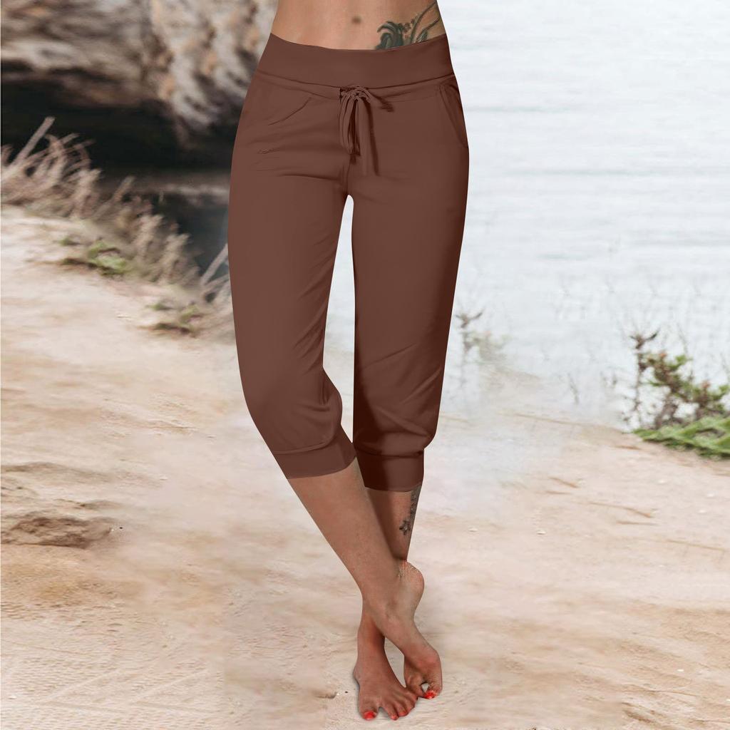 Брюки для женщин, укороченные шорты для женщин, летние новые повседневные эластичные модные повседневные брюки