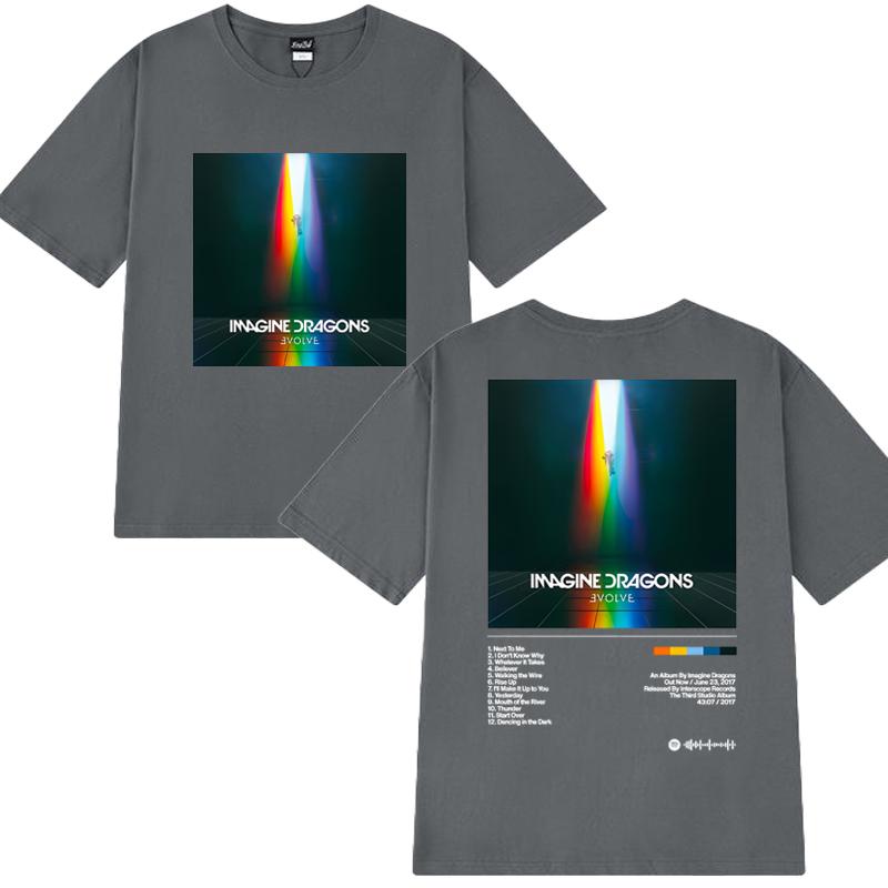 Imagine Dragons Альбом Evolve Двусторонняя Футболка Мужская и Женская Летняя Хлопковая Одежда Повседневная Мода Короткий Рукав