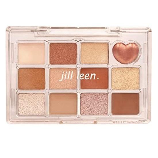 Jill Leen. Leen Shining 12-Color Mini Eyeshadow Palette HT03 Fine Glitter High Pigmentation Adhesion Compact