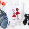 (Asian Size) T Shirt Women Print Tee Top Mom Mama Watercolor Cute Love Fashion Female Clothing Short Sleeve Graphic T-shirts