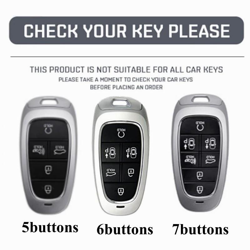Чехол для ключей автомобиля из ТПУ с 5/6/7 кнопками для 2020 2021 Hyundai Sonata Nexo DN8 Santa Fe TM Tucson NX4 Staria Ioniq, аксессуары