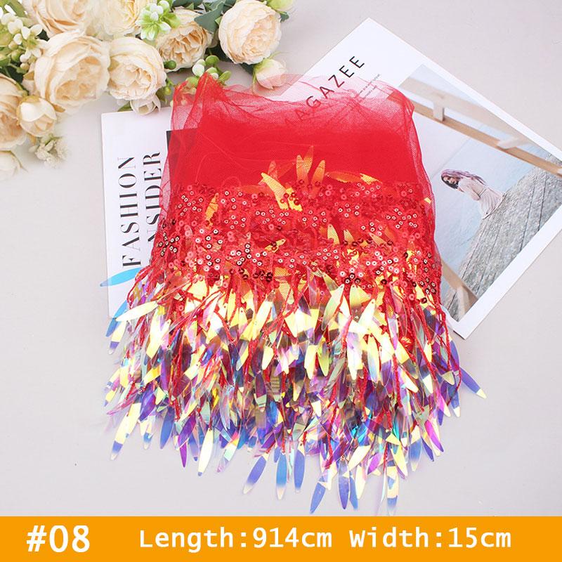 10 ярдов сетки кисточки бахрома пайетки кружевная отделка кисточки ткань DIY шитье сцена выступление латиноамериканское платье свадебная одежда аксессуары