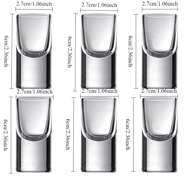 15ml/20ml Exquisite Juice Beverage Cup Luxury Thick Bottomed Cocktail Glass Party Transparent Whiskey Cup Brandy Liqueur Glass