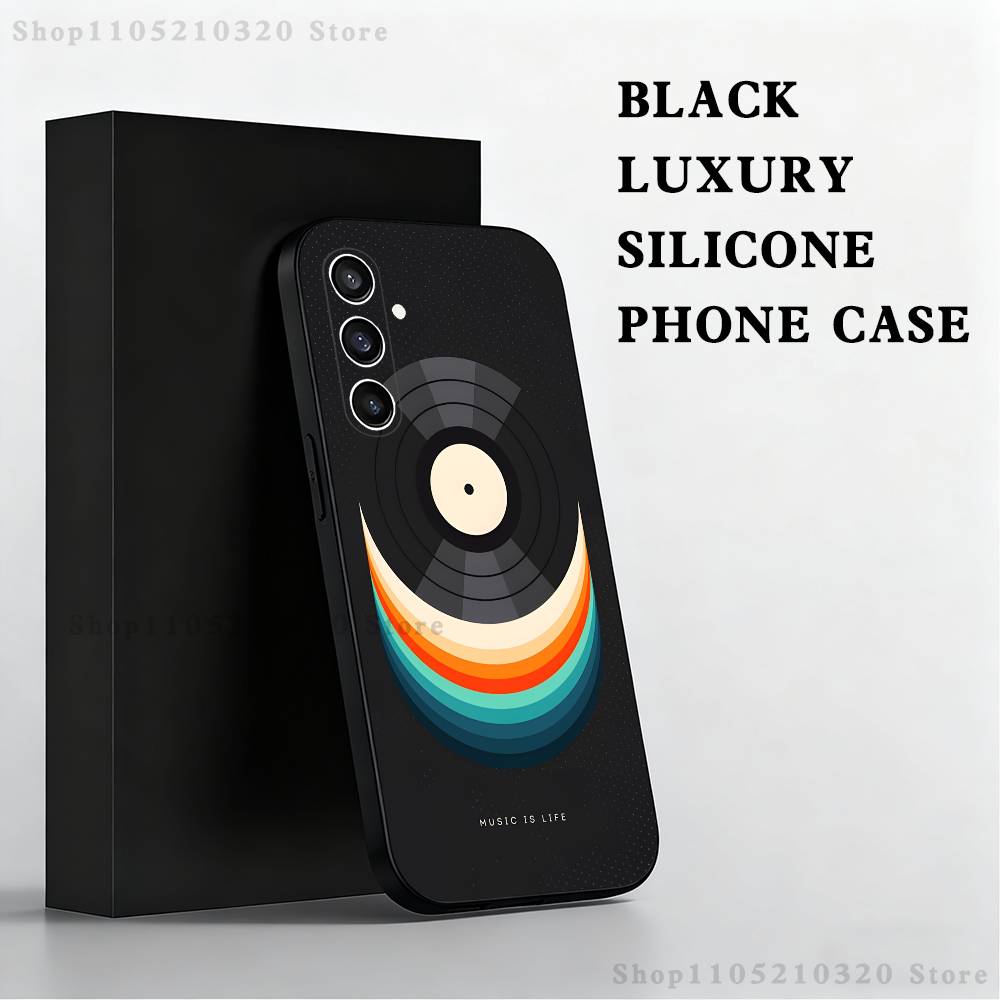 DJ Controller Vinyl DJ Phone Case For Samsung S 25,24,23,22,30,21,10,9,Ultra,Plus,Lite,FE,4,5 G Black Soft Case