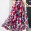 Tooxika Chiffon Skirt, Floral Holiday Style Beach Skirt