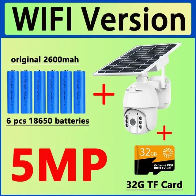 5MP 4G SIM-карта 8W солнечная зарядка наружная IP CCTV WIFI беспроводная безопасность PTZ PIR видеокамера наблюдения за движением
