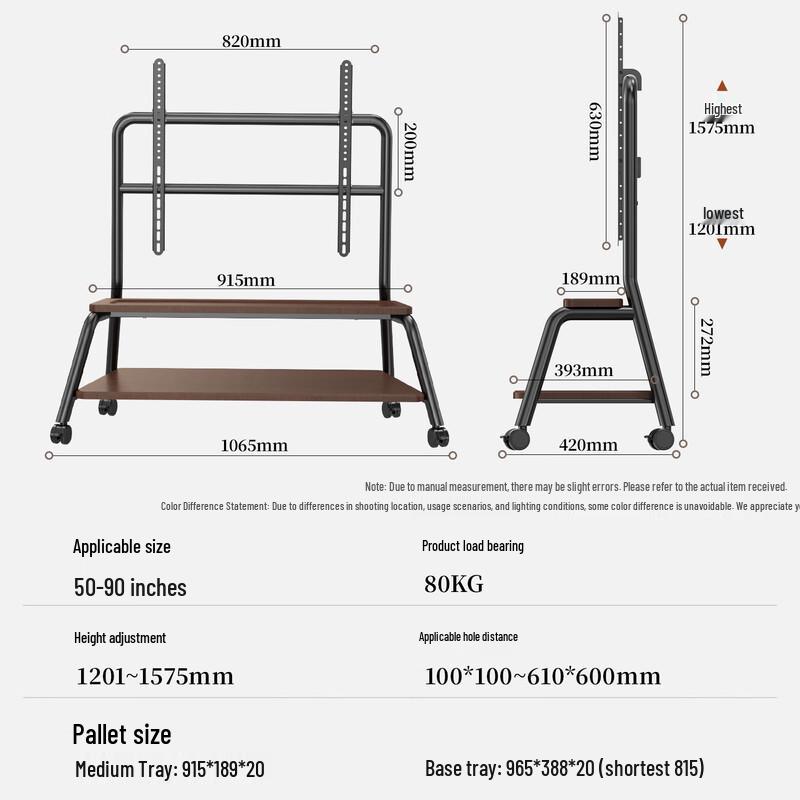ProPre Luxury Mobile Floor TV Stand
