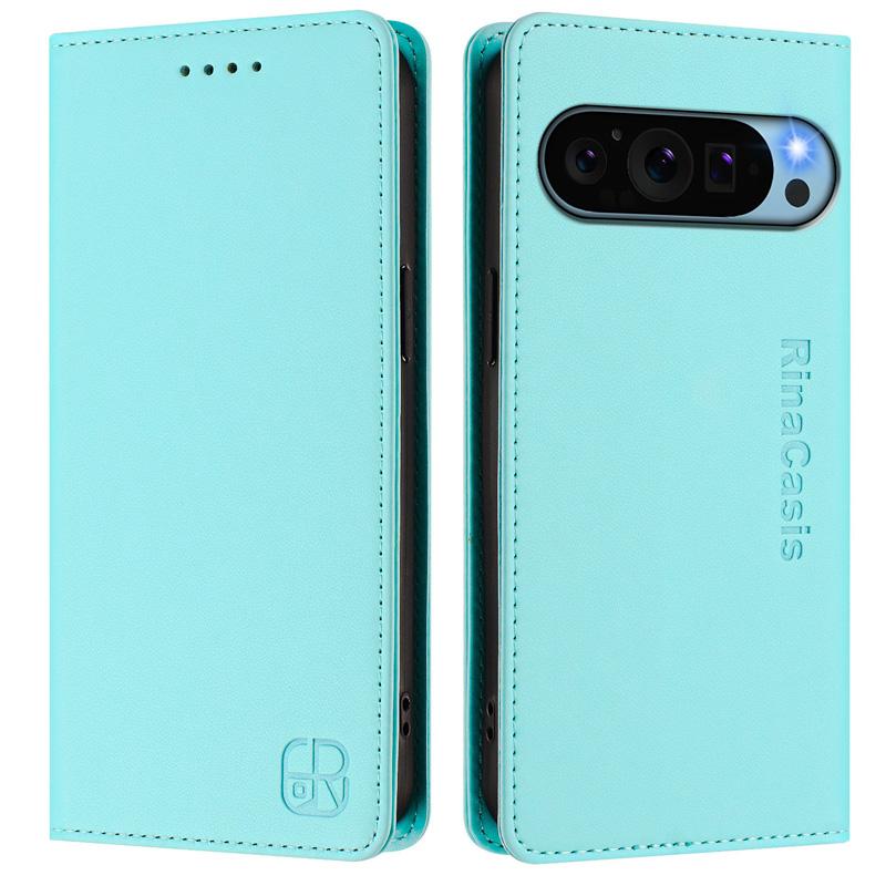 Роскошный кожаный чехол для Google Pixel 9 Pro XL 8A 7A 6A 5A Pixel8 Pixel7 Pixel5 RFID-блокировка слота для карт Магнитная подставка для притяжения Ударопрочный откидной чехол