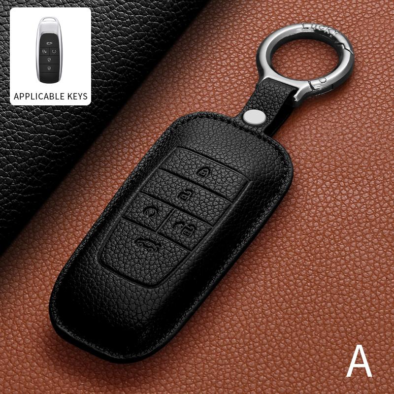 Cross-border Factory Ready Stock PU Leather Key Cover for 2025 GAC AION V Tyrant & AION UT Universal Key case with Car Buckle