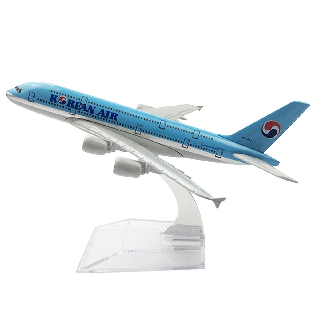 Модель Самолета Литая Модель Самолета 16см Korean Air A380 Модель Самолета 1:Модель из сплава 400 для коллекции