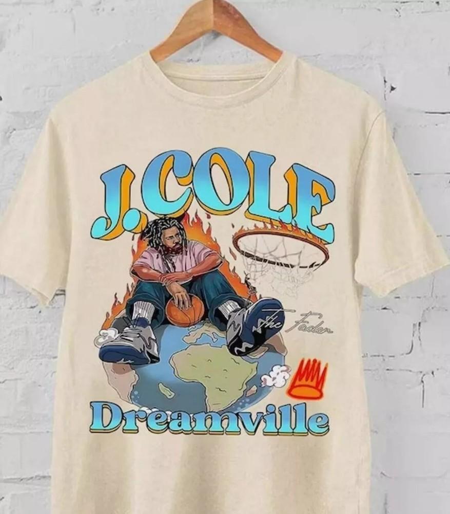 Винтажная футболка J Cole Dreamville, унисекс футболка J Cole Rap Hip Hop, размеры S-4XL, унисекс футболка