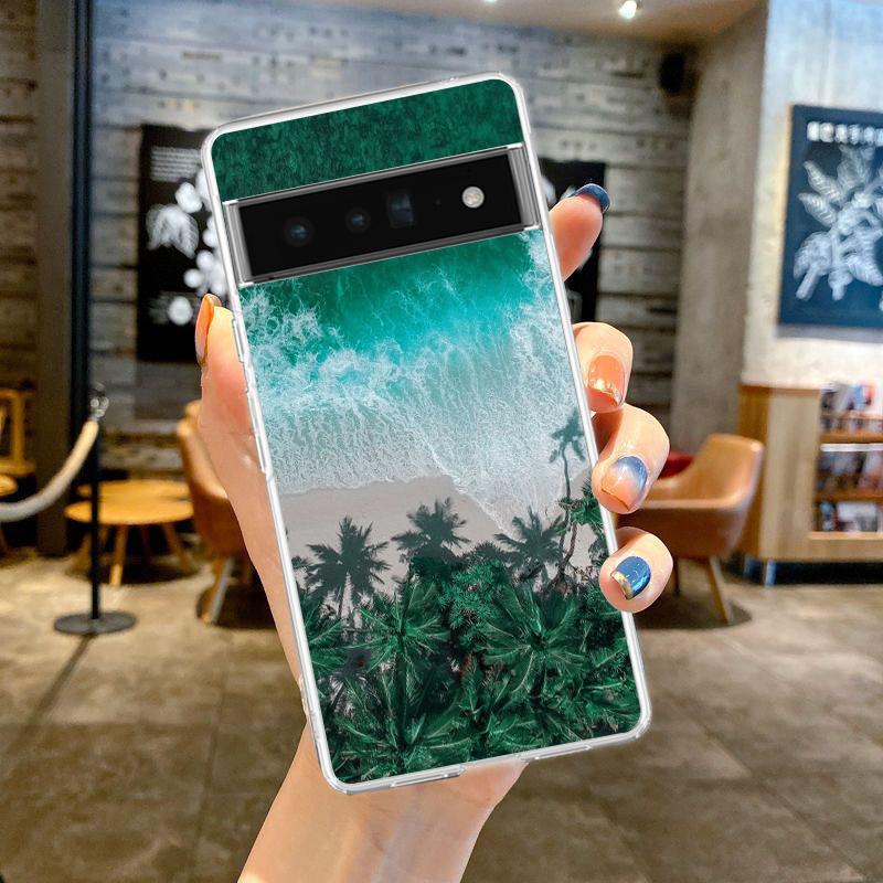 Море голубое небо пляж для Google Pixel 8 7 6 Pro 6A 5 4 5A 4A 3A XL 5G чехол для телефона силиконовый противоударный мягкий прозрачный чехол Fundas