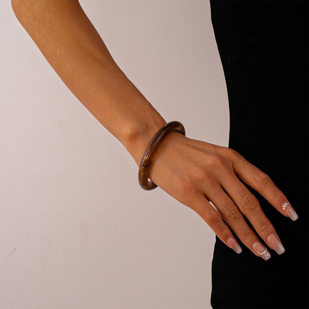 Bohemian Resin Bangle Europe American Style Retro Hand Ring Temperament Opening Bracelet Girls