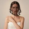 Винтажные Белые Черные Красные Жемчужные Бусины Фата Невесты Головной Убор Однотонная Сетка Свадебные Фаты Свадебные Фаты Свадебные