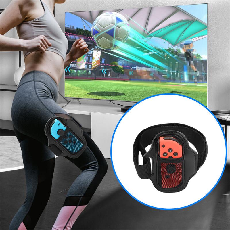 2 шт./набор Регулируемые эластичные ремни для ног для Switch Sports Играйте в футбол Контроллер JoyCons Игровые аксессуары для модели Switch OLED