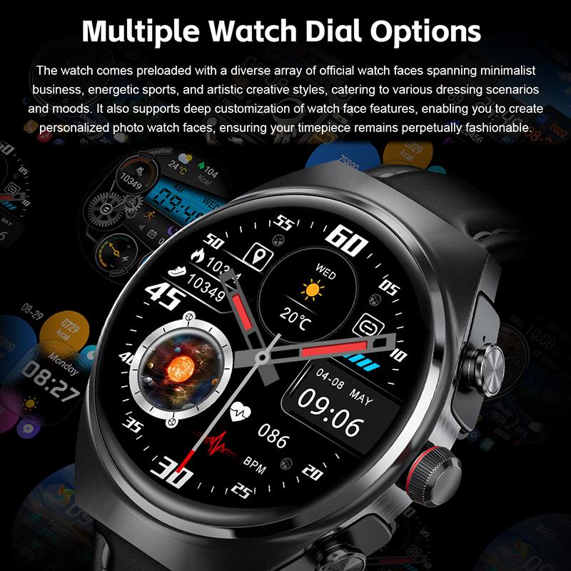 Два в одном умные часы Bluetooth Dual Call Music Health Sports Headset Watch