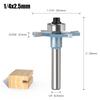 Four-Tooth Ball T-Type Knife Woodworking Door Panel G-Type Handle Slotting Tenon Groove Knife Belt Bearing Trimming Machine Woodworking Milling Cutter