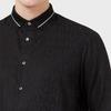 Emporio Armani Простая однотонная рубашка с длинным рукавом на одной пуговице для мужчин, темно-синяя 6K1CD2-1NI5Z-F048