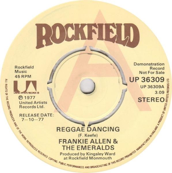 7-дюймовая пластинка FRANKIE ALLEN & THE EMERALDS - Reggae Dancing UP36309 ROCKFIELD 1977 UK Rock Б/у