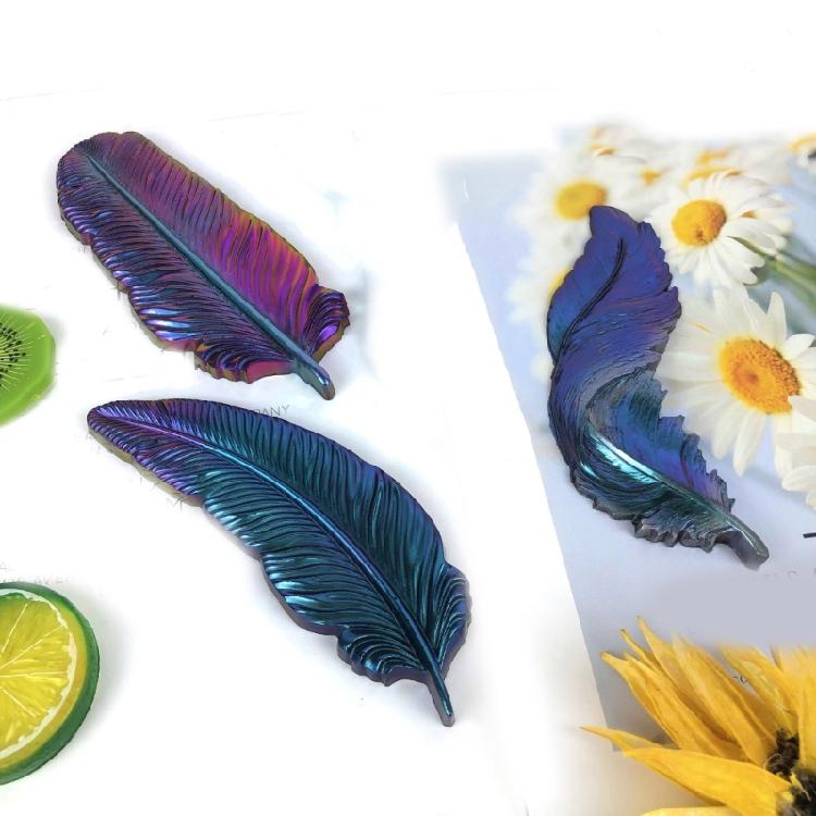 3 шт. 3D формы в виде перьев, силиконовые формы для перьев, формы для ювелирных подвесок, материалы для рукоделия для брелоков