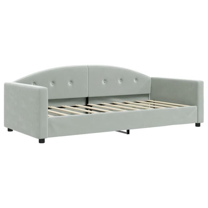 VidaXL Daybed Light Grey 90x190 Cm Velvet 354149