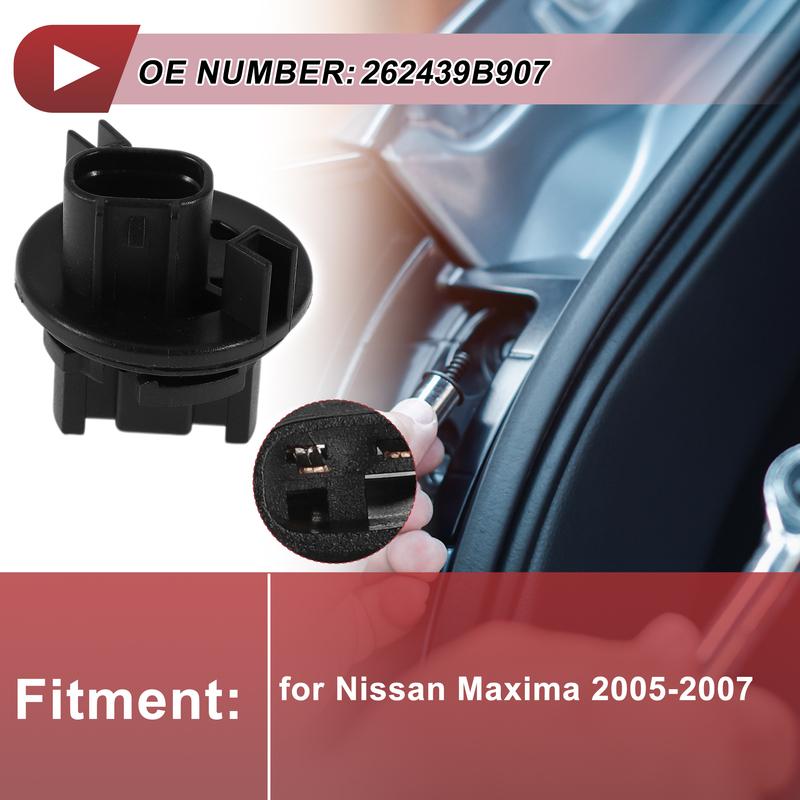 X Autohaux 1 шт. Разъем для лампы фары для Nissan Maxima 05-07 № 262439B907 Разъем для лампы накаливания 2-контактный