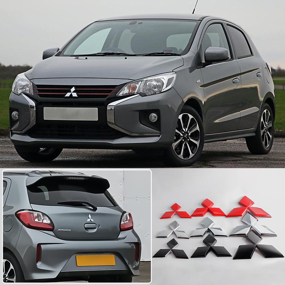 Car Front Head Hood Bonnet Emblem Rear Tail Bumper Trunk Sticker Cover For Mitsubishi Asx Lancer Outlander Pajero Ralliart L200