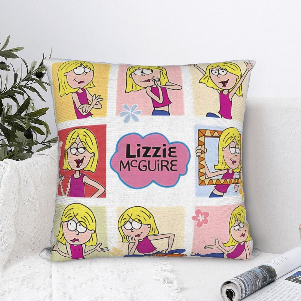 Мультяшные наволочки Lizzies McGuires Квадратные Чехол для подушки Забавный Полиэстер Декоративная наволочка для дома 18"