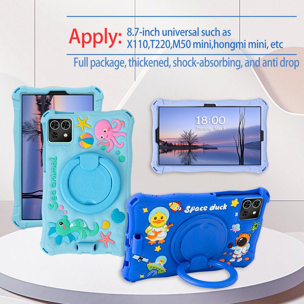 Вращающийся мультяшный мягкий чехол для Samsung Galaxy Tab A7 Lite A9 8.7 дюймов SM-T220 T225 SM-X110 X115 силиконовый детский чехол-подставка для планшета