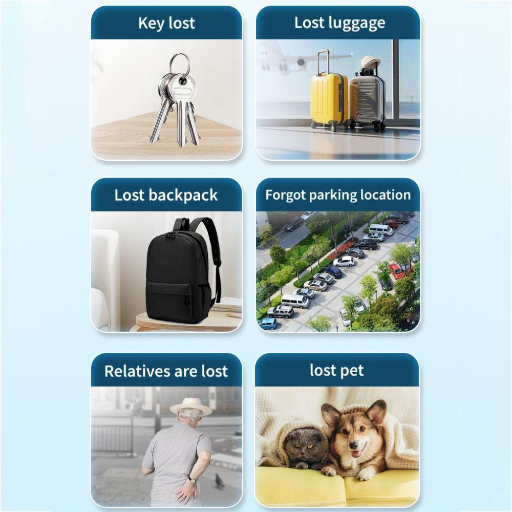 Anti-lost Pet Bluetooth GPS Tracker Bluetooth 5.0 Plastic Smart Tracker Wireless Tracker Alarm GPS Locator for Car Wallet Key