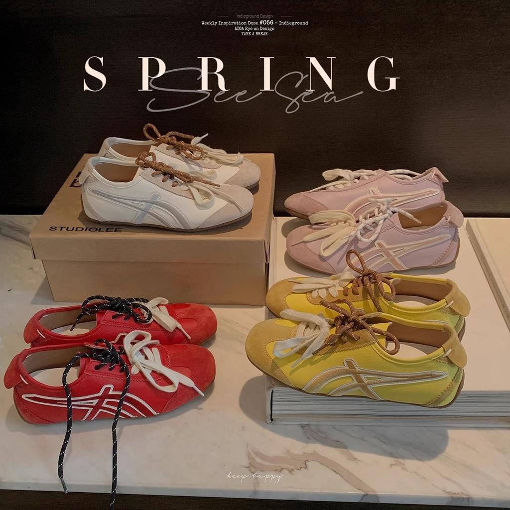 Виноградная мать тот же старый берлинский журнал~ модная контрастная пара шнурков квадратный круглый носок повседневная универсальная обувь Форреста Гампа немецкая