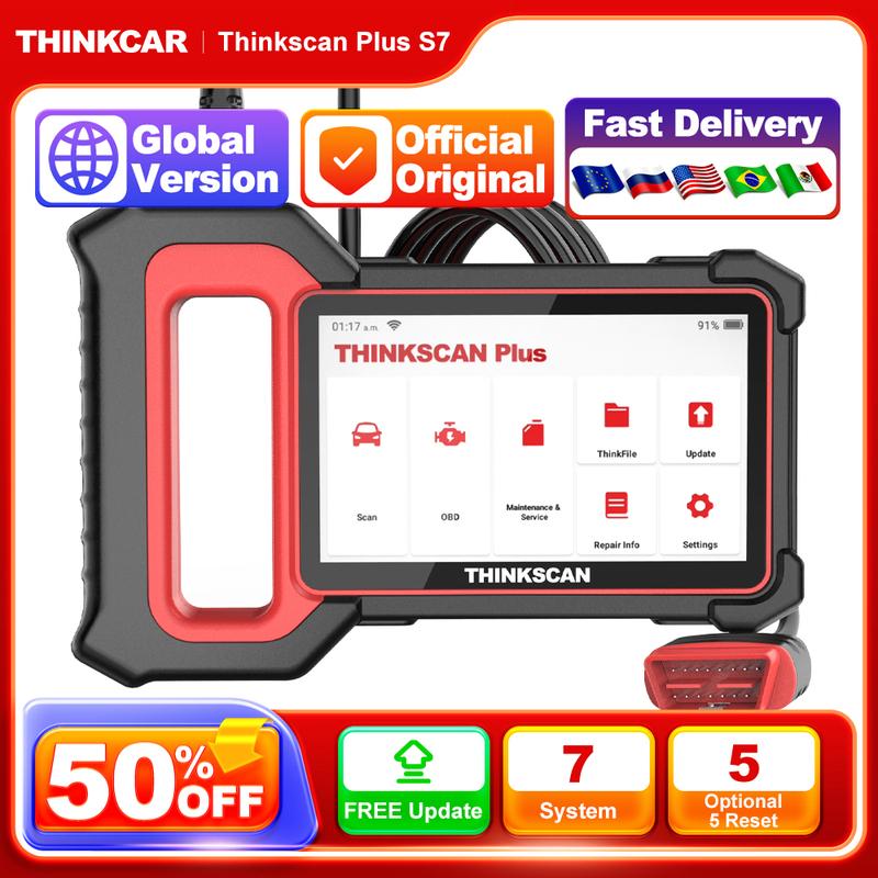 THINKCAR THINKSCAN PLUS S4 S7 ABS SRS ECM Система Автомобильные Диагностические Инструменты OBD2 Авто Сканер OBD 2 Код Кодер Читатель Бесплатное Обновление