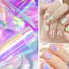 1PC 5*20cm Nail Art Aurora Ice Cube Cellophane Large Colorful Transfer Paper Laser Jewelry Candy Paper Diy5 Color Sticker