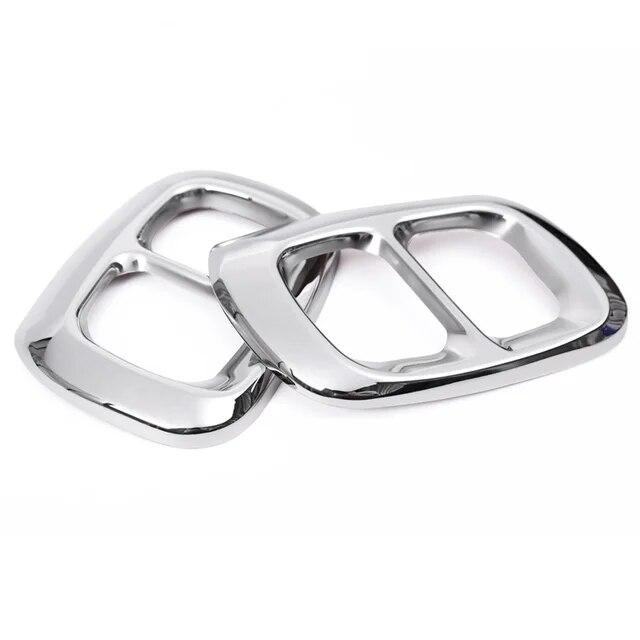 Stainless Steel Car Exhaust Output Tail Cover Trim for Mercedes Benz GLA Class X156 200 220 260 2015-2018 Car Sticker Accessory